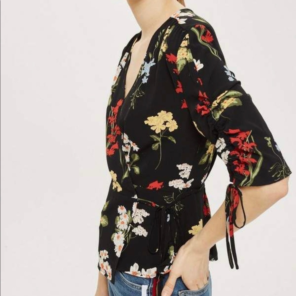 Topshop wrap blouse